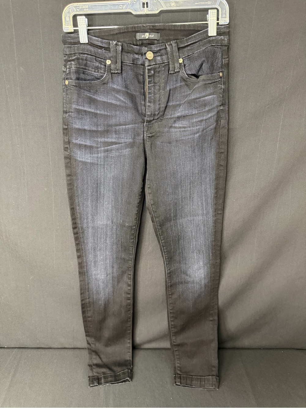 7 For All Mankind Jeans Size 28 Dark Wash Skinny Slim Stretch Denim
